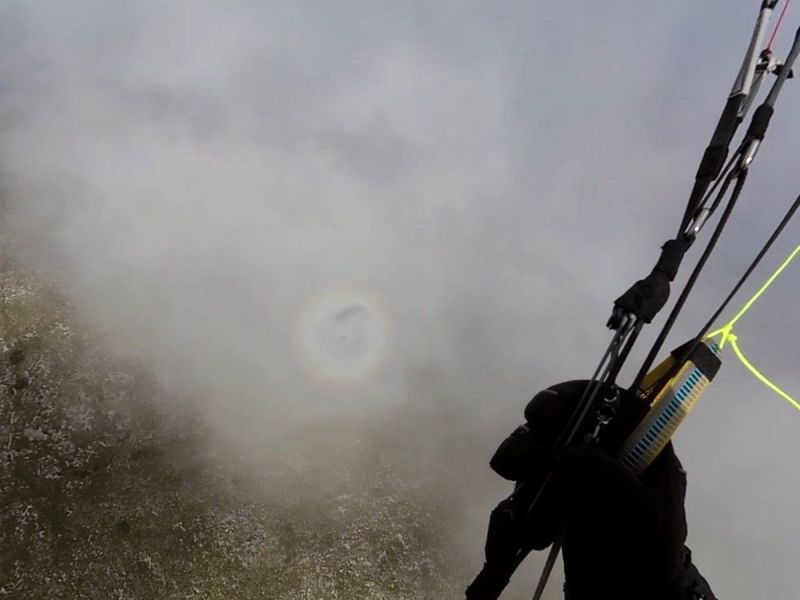 rainbow paragliding fun